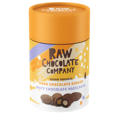 Chocolate Ginger and Hazelnuts Gift Tube 180g Case